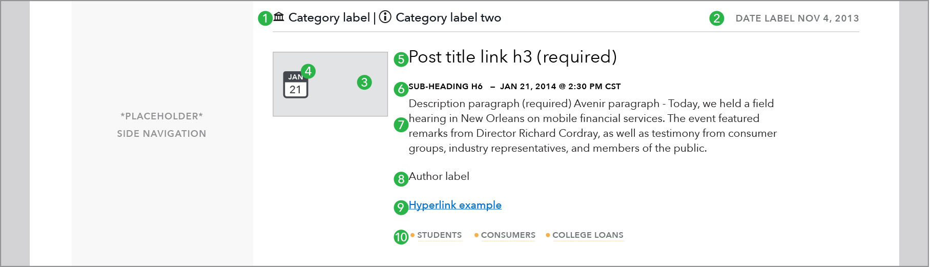 Possible metadata inputs shown